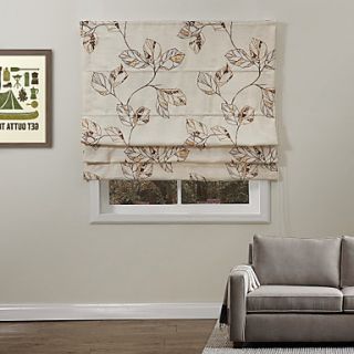 Country Classic Hand Painted Style Leaves Pattern Eco friendly Roman Shade