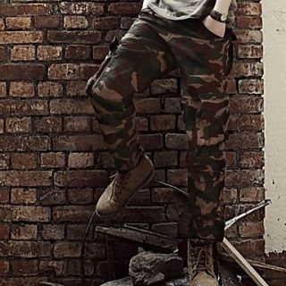 Summer Mens Casual Long Camouflage Cargo Multi Pocket Pants