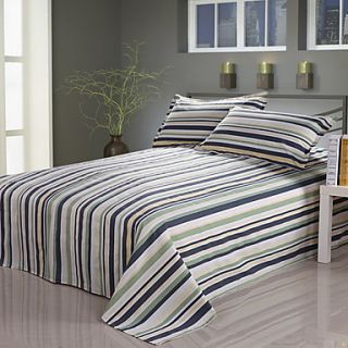 SINUOER Flax Three Piece Bedclothes Color Bar(Screen Color)
