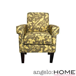 Angelohome Ennis Modern Bird Branch Bamboo Green Chair