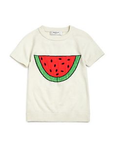 MILLY MINIS Toddlers & Little Girls Watermelon Sweater Tee   White