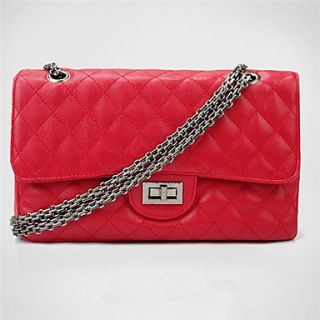 N PAI Womens Fashion Rhombus Pattern Chain Bag(Red)42