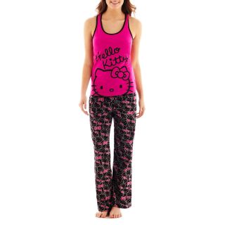 Hello Kitty Cotton Pajama Set, Pink, Womens