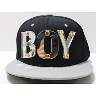 Unisex Crystal Bassball Cap With Alphabet BOY