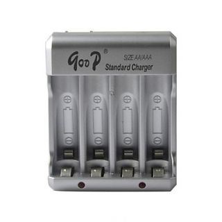 Automatic 4 Bay Universal Charger for AAA / AA Ni MH / Ni Cd Battery / US Plug   Grey (100 240V)