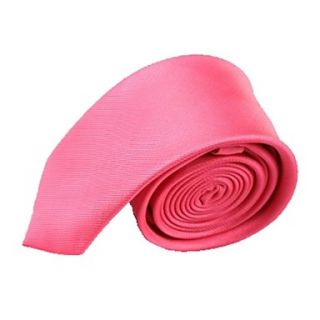 Mens Solid Colour Fashion Watermelon Wedding Narrow Microfibre Necktie
