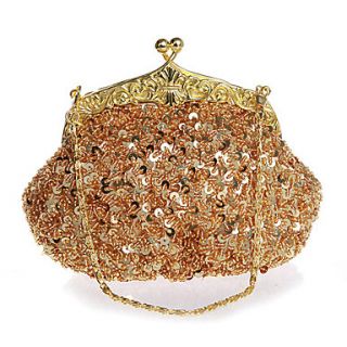 BPRX New WomenS Exquisite Shape Paillette Evening Bag (Gold)