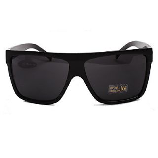 Helisun Unisex Fashion Vintage Large Frame Square Lens Sunglasses 7002 (Black)
