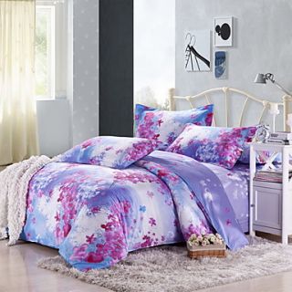 SINUOER Cotton Twill Four Piece Bedclothes Wisteria Chatter(Screen Color)