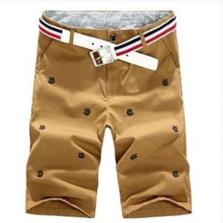 Mens Fashion Casual Mid Length Shorts(Belt Not Included)
