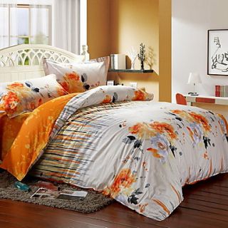 SINUOER Cotton Twill Four Piece Bedclothes Potpourri(Screen Color)