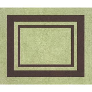Sweet Jojo Designs Green And Brown Hotel Cotton Floor Rug