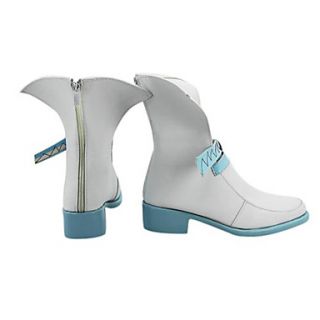 Vocaloid Yanhe Pure White PU Leather Cosplay Boots