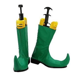 One Piece Celestial Dragons Green PU Leather Clown Style Cosplay Boots