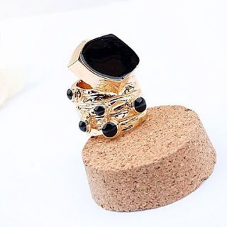 Ravier Womens Vintage Black Special Pattern Ring