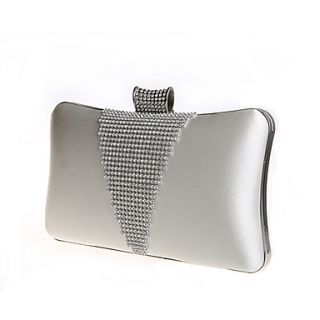 BPRX New WomenS Fashion Rectangle Textured Metal Evening Bag (White)
