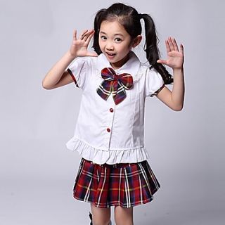 Girls School Uniform Style Pleated Skirt Clothing Sets