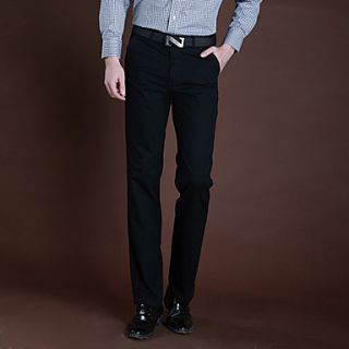 ARW Mens Leisure Solid Color 100% Cotton Black Pants