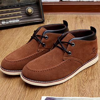 Trend Point Mens Fashionable Suede Shoes(Brown)