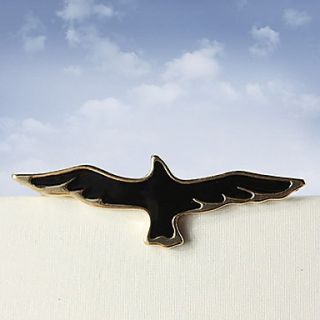 Ravier Womens Vintage Black Swallow Double Ring