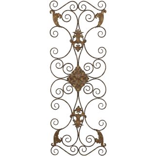 Fayola Openwork Metal Wall Decor, Distressed Rust