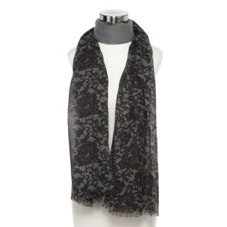 Mng By Mango Lace Print Scarf, Grey, Womens