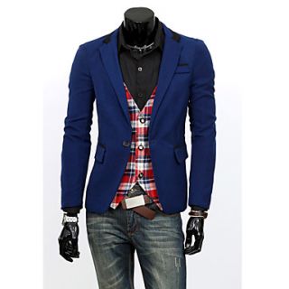 Cocollei mens casual bodycon suit (blue)