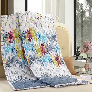 Luolaiya Impressionism Small Imitation Cotton Printing Summer Cool Quilt (Screen Color)