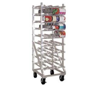 New Age Mobile Can Storage w/ Casters & Sloped Glides For Can Retrieval, Aluminum