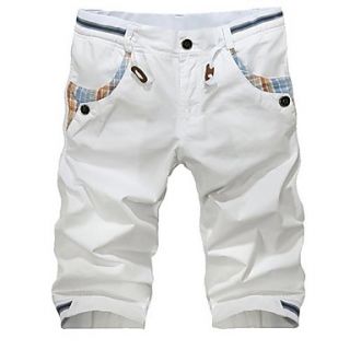 Mens Casual White 5 Minutes of Pants Beach Pants