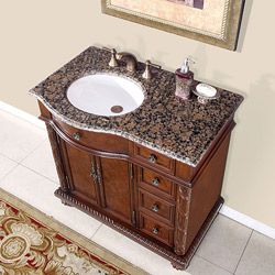 Silkroad Exclusive Sanger Bathroom Single Sink Vanity