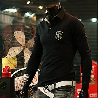 MSUIT MenS Joker Long Sleeve Polo Shirt Z9150