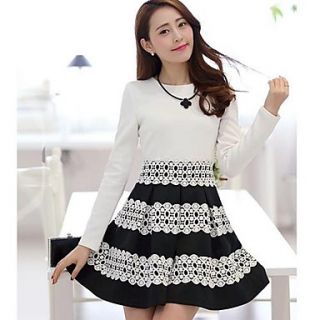 Womens Korean Fashion Lace Mini Dress
