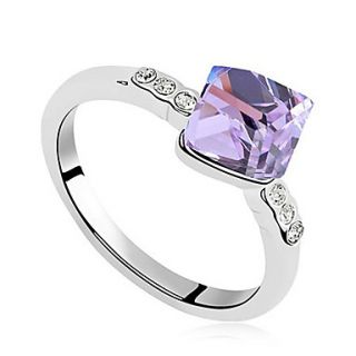 Xingzi Womens Charming Purple The Water Cube Made With Swarovski Elements Crystal Ting