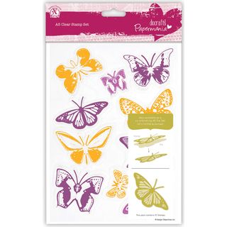 Papermania A5 Clear Stamps butterflies 10 Pieces