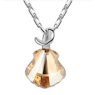 Xingzi Womens Charming Gold Crystal Dangling Necklace