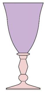 Mikasa Estate Amethyst/Pink Water Goblet   Amethyst Bowl, Pink Stem