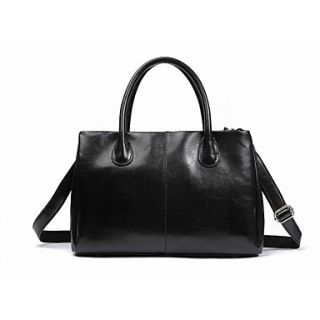 Womens Split Leather Simple Version Women Genuine leather Handbag Handle Satchel Linning Color on Random