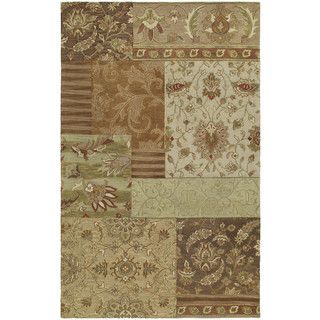 Euphoria Patchwork Multi Tufted Wool Rug (50 X 79)