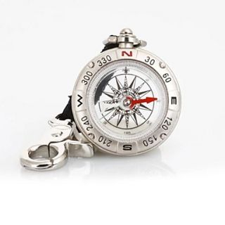 T49 Multi function Liquid Filled Pirate Compass Strap / Keychain   Silver