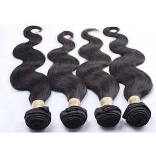20 Inch 1Pcs Color 1B Grade 5A 100G/Pcs Peruvian Virgin Body Wave Human Hair Extension