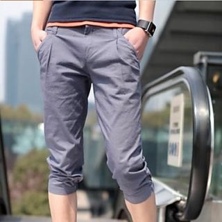 Mens Summer Casual Cropped Pure Color Shorts