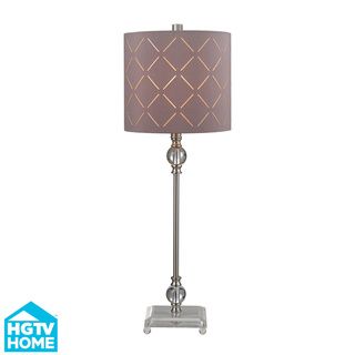 Hgtv Home 1 light Acrylic/ Brushed Steel Table Lamp