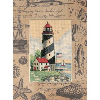 Matted Accents Light At Sea Counted Cross Stitch Kit 8x10 Mat, 4x6 Opening