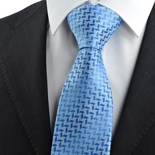 Tie New Blue Diamond Pattern Mens Tie Suit Necktie Wedding Party Holiday Gift