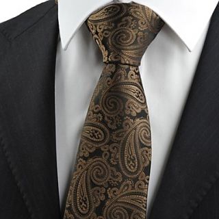 Tie New Brown Paisley Exotic JACQUARD Mens Tie Necktie Wedding Holiday Gift