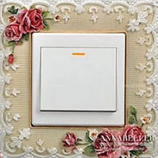 European Style Luxry Rose Light Switch Stickers