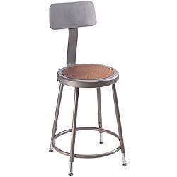 Nps Adjustable height Stool With Backrest And Steel Gauge Tubing