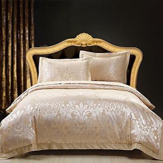 Mankedun European Royal Style Large Silk Floss 4 PCS Set Bedding