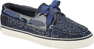 Womens Sperry Top Sider Bahama 2 Eye Wool Sequins   Blue Wool Sequins/Patent Ca